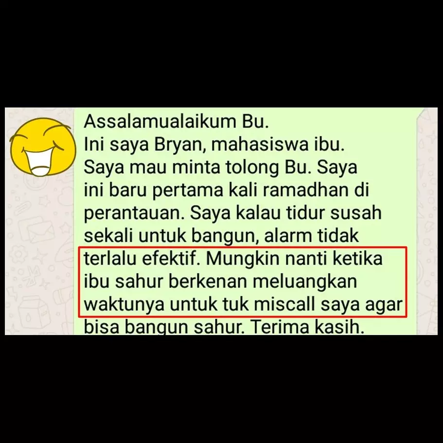 Mahasiswanya minta dibangunkan sahur, jawaban dosen ini bikin nyesek