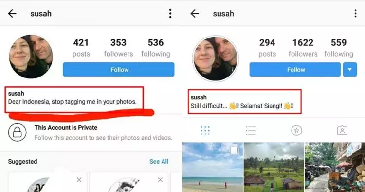Punya nama IG 'Susah', bule ini kesal banyak di-tag orang Indonesia