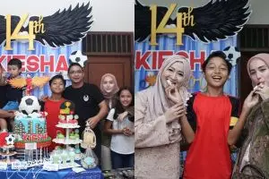 9 Potret kompak Okie Agustina & Pasha rayakan ultah anak sulung