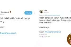 10 Cuitan kocak 'susahnya menahan amarah' saat puasa bikin tepuk jidat