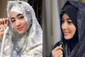 7 Pesona Dewi Perssik dalam balutan hijab, cantiknya bikin pangling