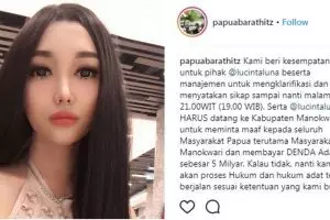 Dianggap melecehkan, Lucinta Luna dilaporkan masyarakat Papua Barat
