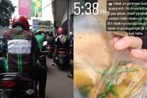 12 Potret kebaikan sopir ojek online dan penumpang saat Ramadan