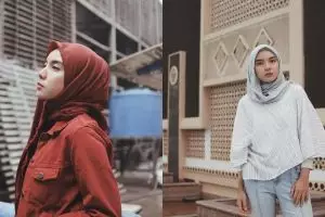 10 Pesona Riska Ariyanti, hijaber cantik anggota manajemen Awkarin