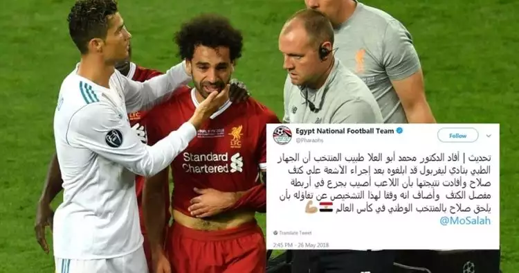 Ini pernyataan resmi Mesir tentang cedera Salah, di luar dugaan!
