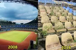 7 Potret miris Stadion Utama Palaran, tak terawat sejak PON 2008