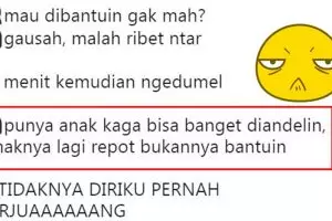 10 Cuitan balada 'bantuin mama' ini kocaknya bikin tersenyum kecut