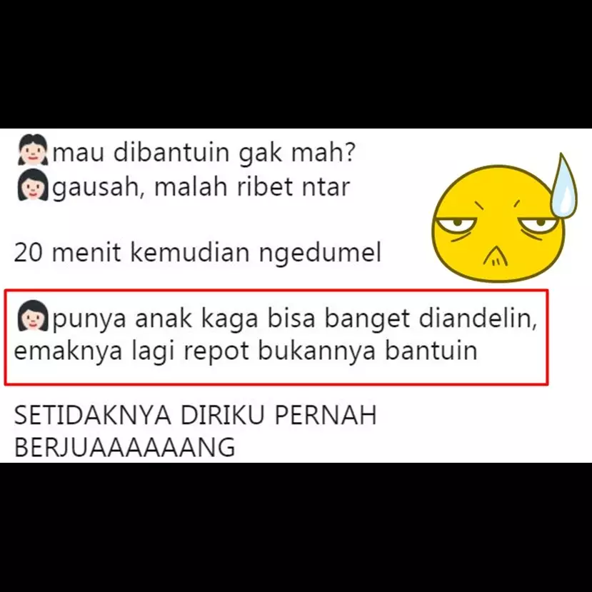 10 Cuitan balada 'bantuin mama' ini kocaknya bikin tersenyum kecut