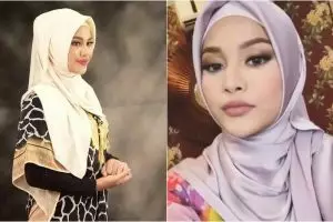 Biasa tampil seksi, 8 gaya Aurel dengan hijab ini bikin pangling