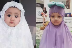 Bikin gemas, ini potret 8 anak seleb saat kenakan mukena