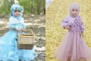 10 Potret gemas Saufa Adzkia Rahman, hijaber cilik yang fashionable