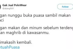 10 Cuitan 'Petuah Puasa' ini bikin tersenyum lahir dan batin