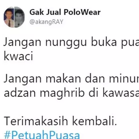 10 Cuitan 'Petuah Puasa' ini bikin tersenyum lahir dan batin