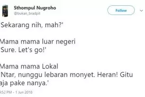 10 Perbedaan kocak 'ibu luar negeri vs ibu lokal' saat ngajak pergi