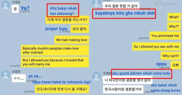 7 Chat cewek Indonesia yang tak jadi dinikahi oppa Korea ini ngeselin
