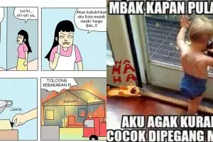 10 Meme kocak ditinggal ART mudik ini bikin kepala cenat-cenut