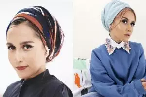 Pakai turban saat Lebaran, 5 gaya Dina Tokio ini bisa jadi inspirasi