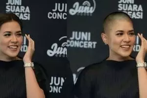 Kocak pol, begini jadinya kalau 8 seleb cantik berkepala gundul