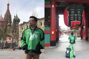 9 Potret sopir ojek online liburan ke luar negeri ini bikin salut pol