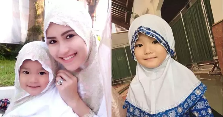 7 Gaya menggemaskan Bilqis putri Ayu Ting Ting saat pakai hijab