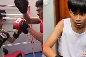 7 Aksi Azka Corbuzier latihan boxing, OTW kuat seperti ayahnya