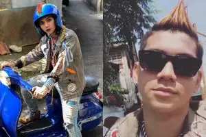 Terlihat gahar, ini 10 potret Ajil Ditto saat tampil seperti anak punk