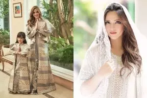 7 Inspirasi outfit kaftan ala Nia Ramadhani, cantik di hari nan fitri
