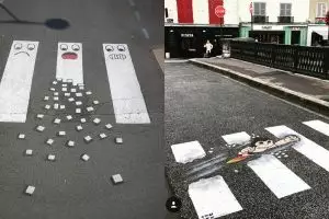 Kreatif tanpa batas, 9 karya seni di atas zebra cross ini bikin takjub