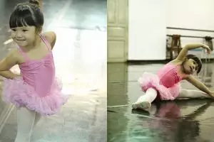 5 Aksi Gempi saat berlatih balet, gerakannya lucu dan menggemaskan