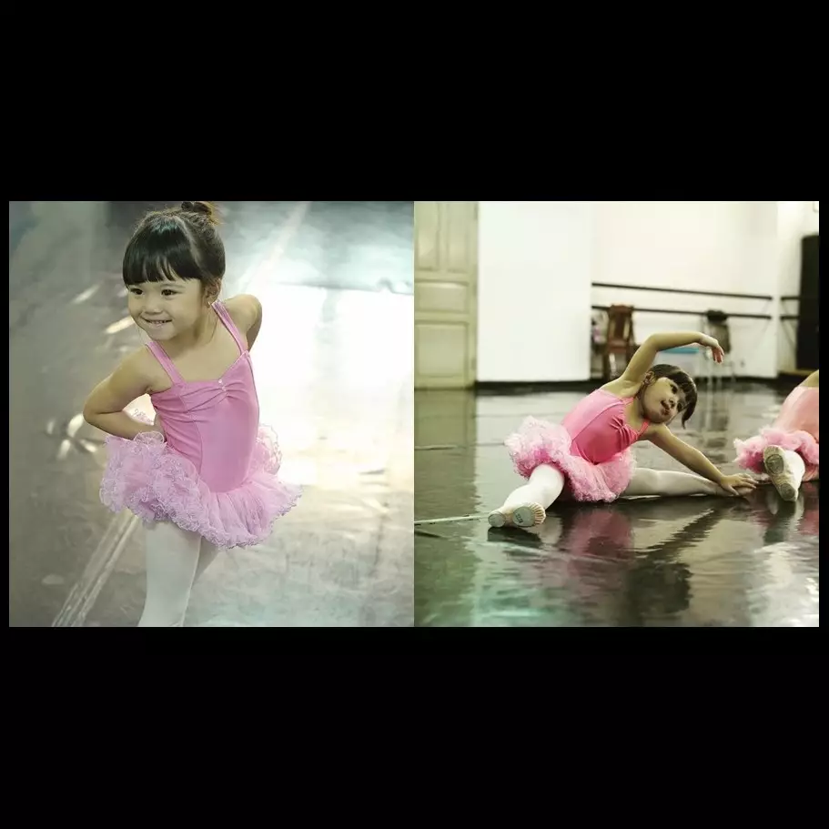 5 Aksi Gempi saat berlatih balet, gerakannya lucu dan menggemaskan