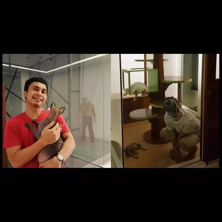 Kocak nan imut, ini 9 momen Raditya Dika main dengan kucingnya
