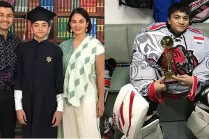 Yuk kenalan sama Arka Asmara, putra Anjasmara yang jadi atlet hoki es