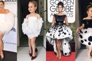Anak kecil ini tiru 8 gaya busana artis top, hasilnya menggemaskan