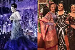 8 Gaya glamor Krisdayanti jadi tamu di pernikahan, gaunnya cetar abis