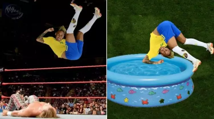 Dianggap suka diving, ini 7 meme kocak Neymar saat lawan Swiss