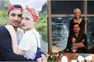 Setahun menikah, 10 potret kemesraan Ricky Komo & istri bulenya