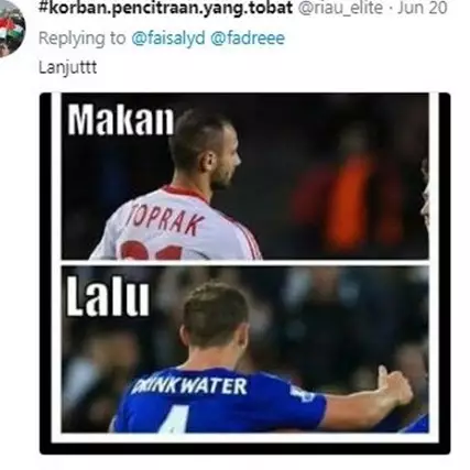 Percakapan 'makan ketoprak' pakai nama pesepakbola ini receh abis
