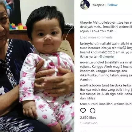 Ibunda meninggal dunia, ini ungkapan sedih Tike 'Extravaganza'