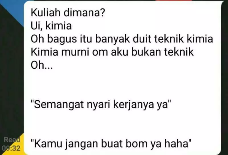 19 Percakapan serba-serbi 'kuliah jurusan apa?' ini bikin senyum kecut