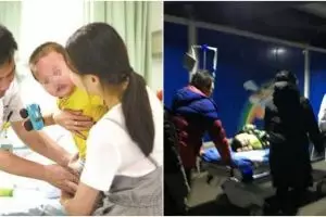 Tragis, kemaluan bocah ini nyaris putus gara-gara terjepit eskalator