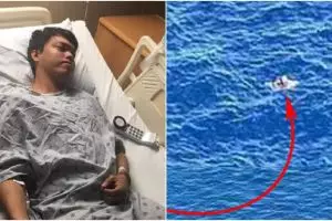 Tercebur ke laut, pelaut ini selamat setelah 4 jam dikelilingi hiu