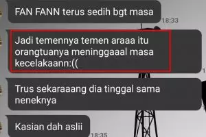 Awalnya prihatin, chat cerita sedih ini endingnya bikin pengen nampol