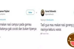10 Cuitan receh 'gagal makan nasi' ini bikin ketawa sampai lapar