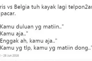 6 Cuitan kocak usai Inggris vs Belgia ini receh tapi ngena banget