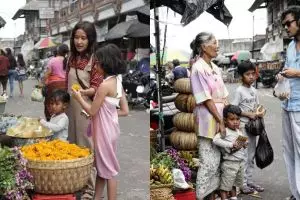 7 Momen manis keluarga Dwi Sasono hangout ke pasar tradisional