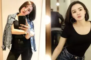 12 Bukti Wika Salim hobi berkaus hitam ketat, seksinya nggak nguatin