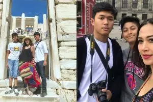 Keibuan banget, ini 8 potret Diah Permatasari & kedua putra gantengnya