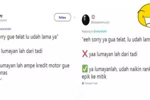 10 Obrolan 'nyindir temen suka telat' ini kocaknya nampol abis