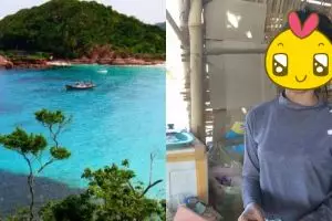 Gadis penjaga warung di Pulau Tabuhan ini cantiknya bikin heboh