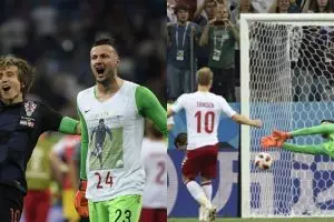 Kisah haru di balik kaus selebrasi kiper penggagal 3 penalti Denmark